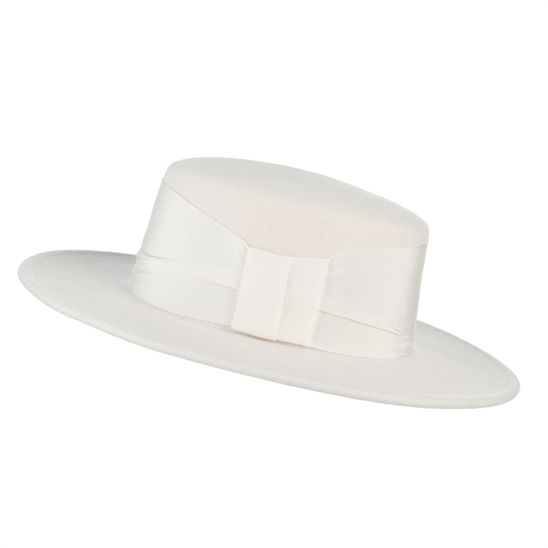 Fedora Hat Wool - 100% Wool White Autumn Winter Fedora