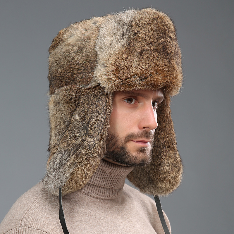 Trapper Hat Ear Flap - Warm Russian Ushanka Bomber Hat with
