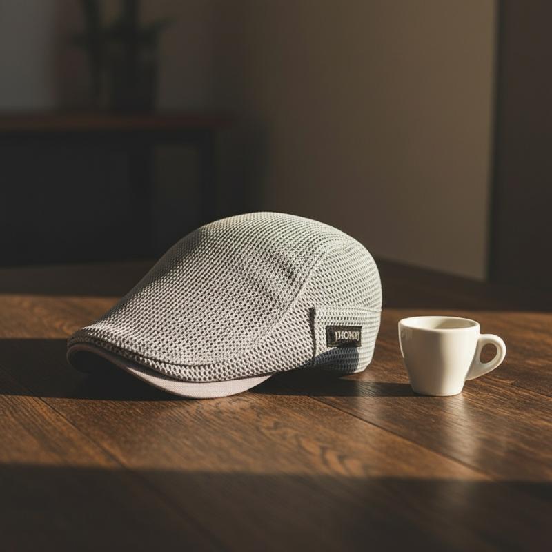 Newsboy Cap Ivy - Mens Mesh Newsboy Beret Cabbie Flat