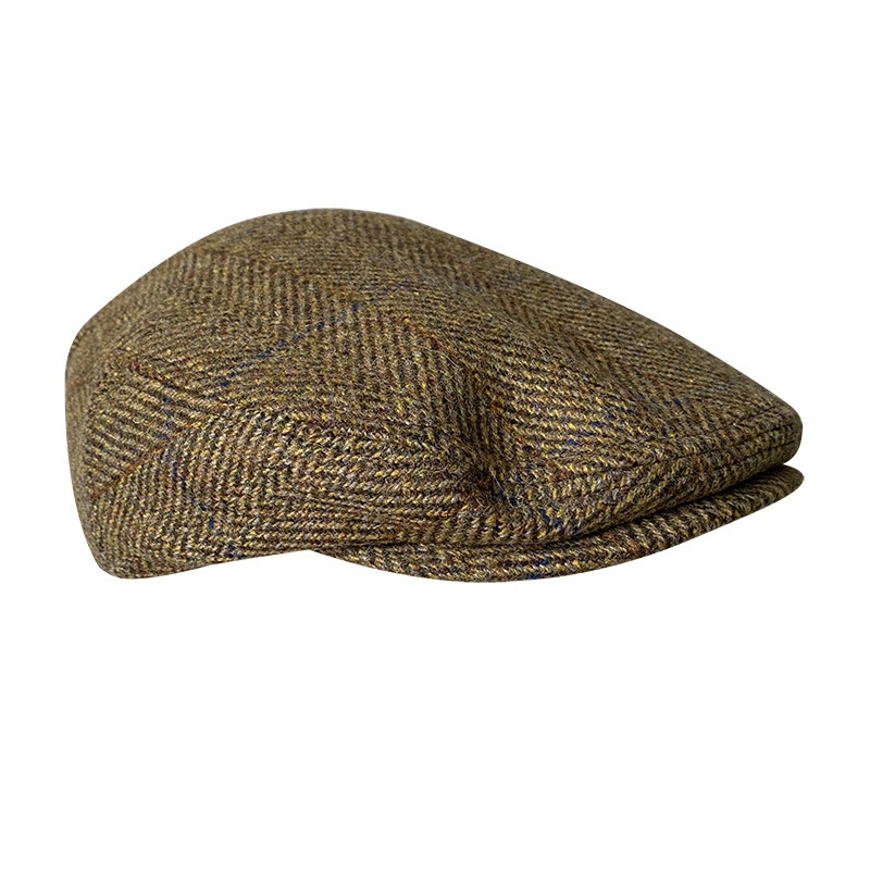 Striped Gray New Wool Flat Cap - огляд і ціна Newsboy Cap Ivy