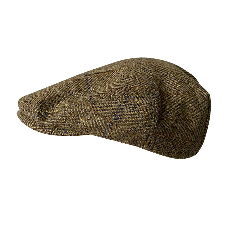 Striped Gray New Wool Flat Cap - огляд і ціна Newsboy Cap Ivy