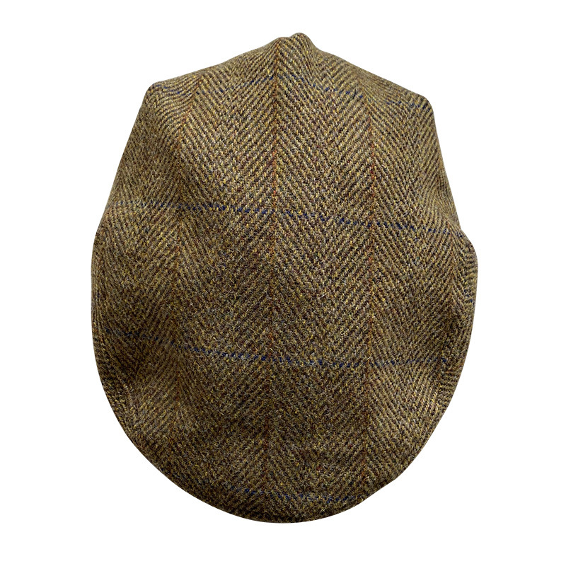 Striped Gray New Wool Flat Cap - огляд і ціна Newsboy Cap Ivy