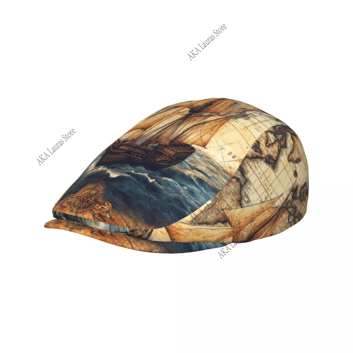 Newsboy Cap Vintage World Map  - огляд і ціна Newsboy Cap Ivy
