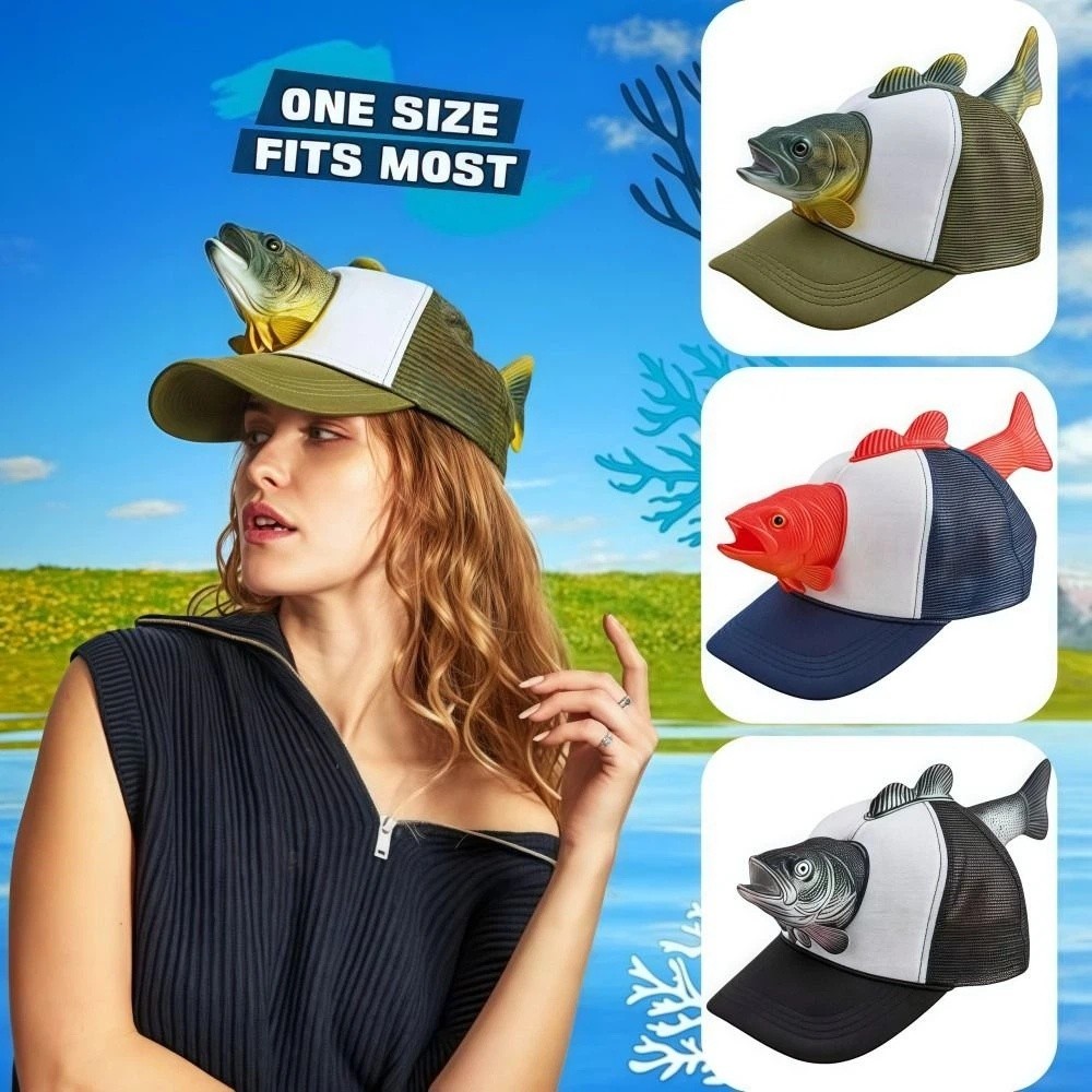 Funny 3D Fish Animal Trucker H - огляд і ціна Trucker Cap Mesh