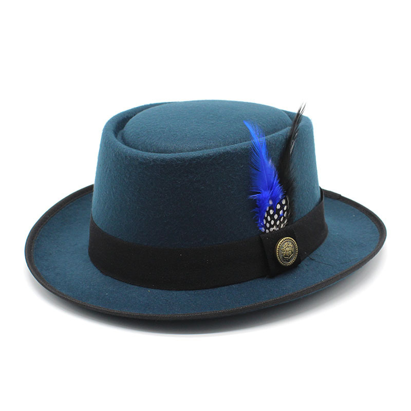 Vintage Pork Pie Hat Men Wide  - огляд і ціна Fedora Hat Wool