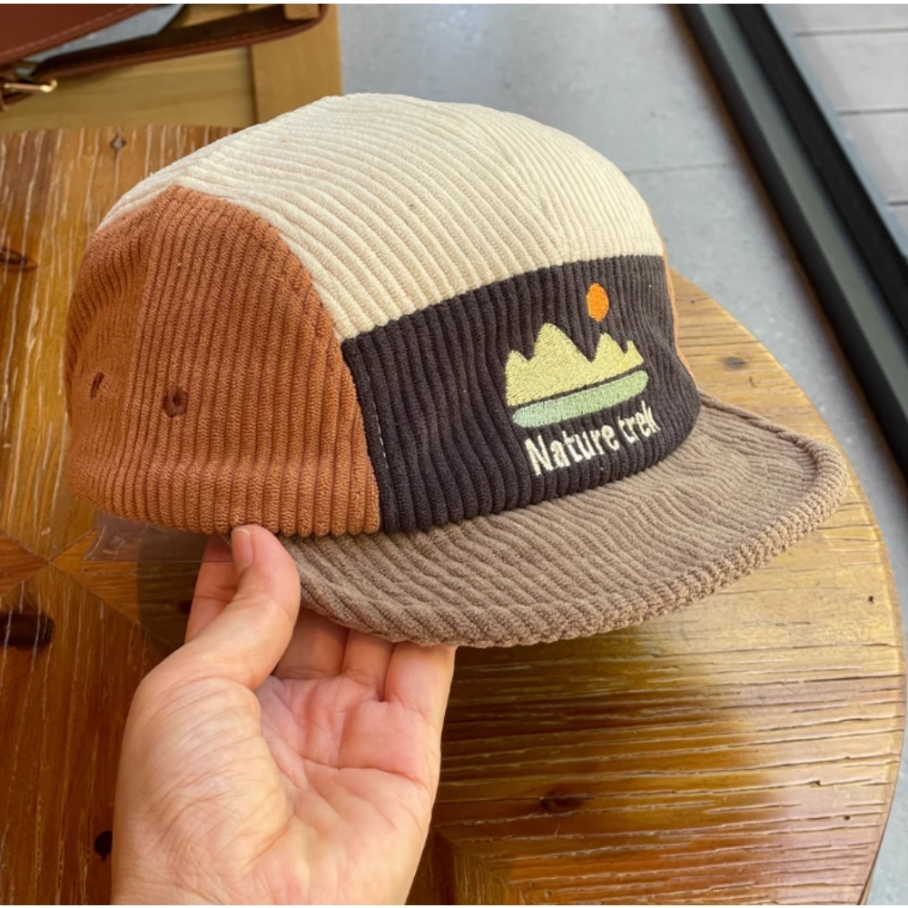 5 Panel Short Brim Cap for Men - огляд і ціна Corduroy Cap 5 Panel