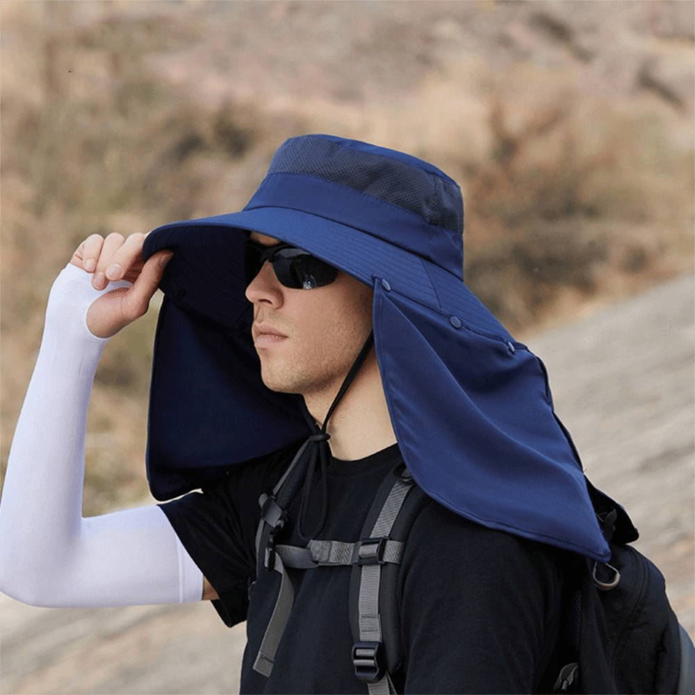Simple Cloth Men Sun Hat Neck  - огляд і ціна Visor Sun Hat