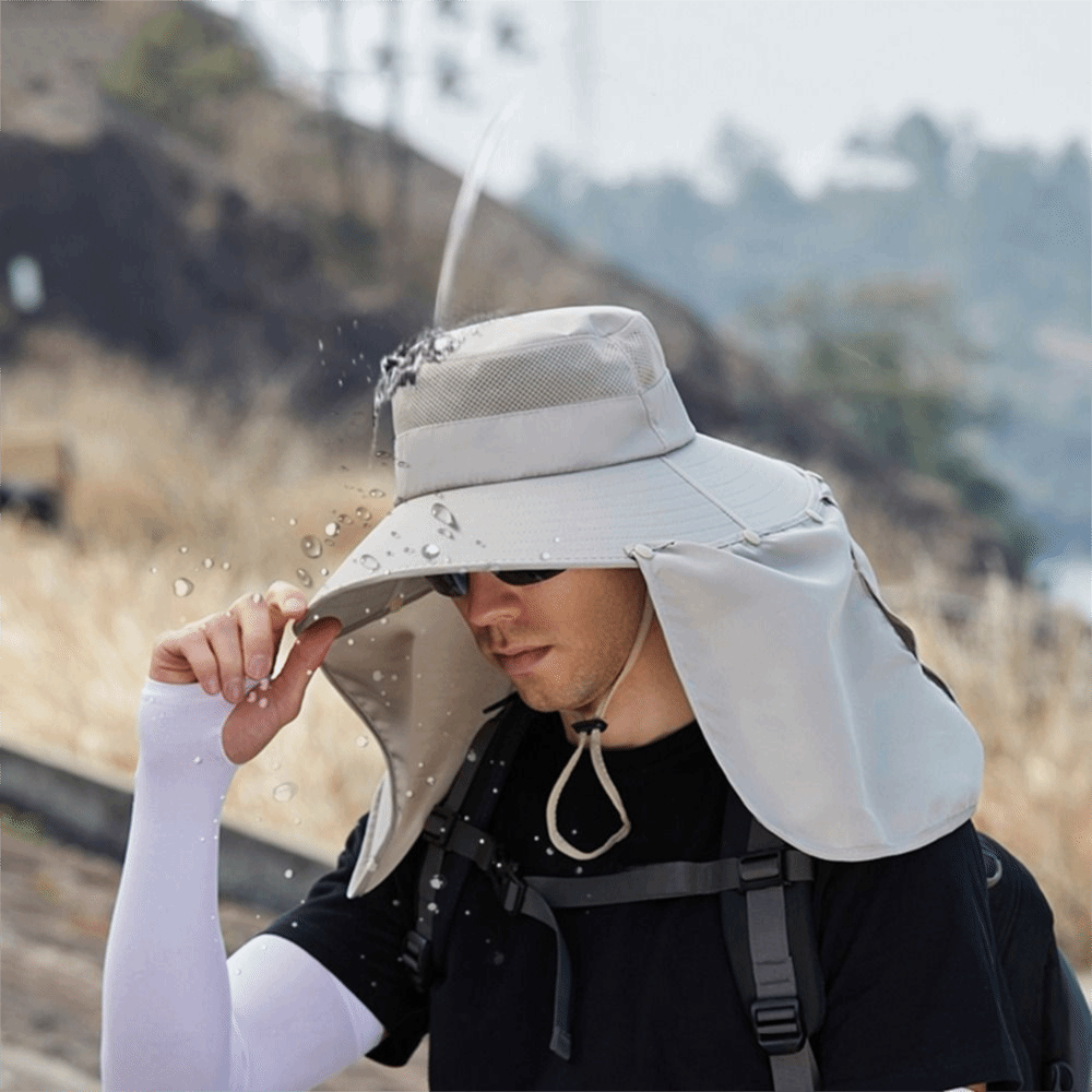 Simple Cloth Men Sun Hat Neck  - огляд і ціна Visor Sun Hat