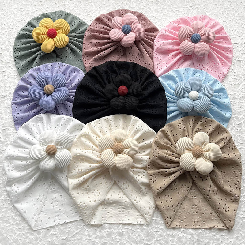 3D Flower Baby Turban Cap Summ - огляд і ціна Dad Hat Cotton