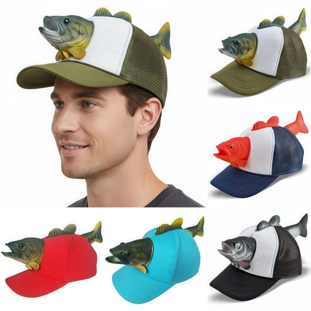 Funny 3D Fish Animal Trucker H - огляд і ціна Trucker Cap Mesh
