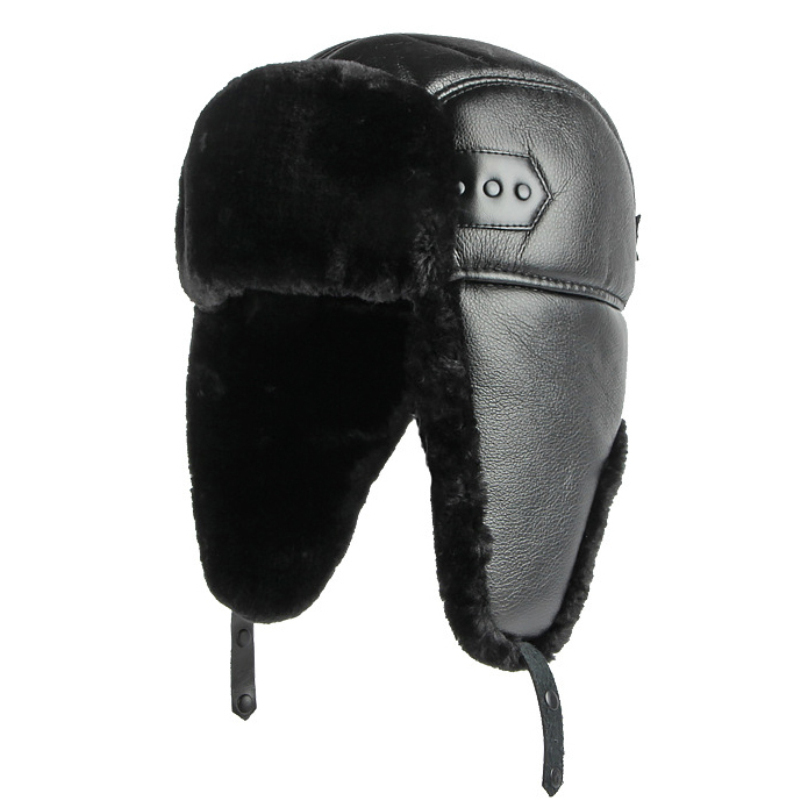 HT4002 New PU Leather Russian  - огляд і ціна Winter Trapper Hat