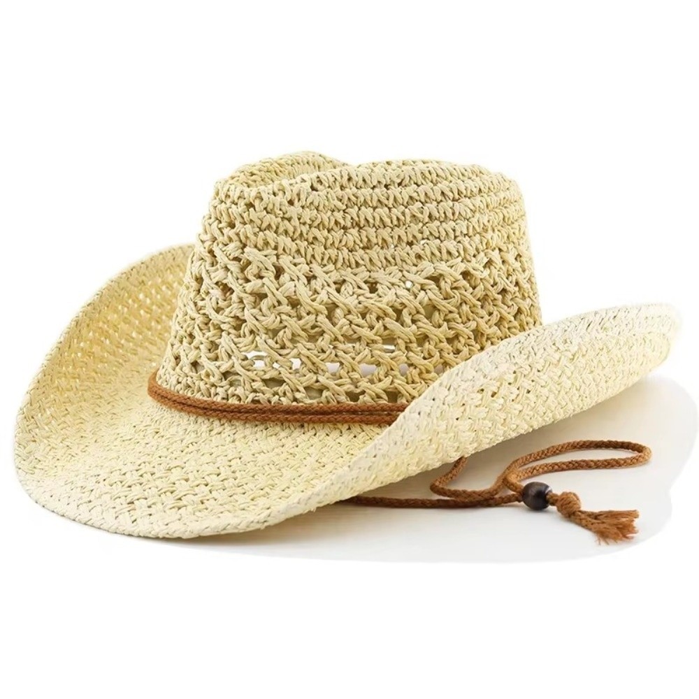 Retro Wide Brim Sunscreen Stra - огляд і ціна Cowboy Hat Straw
