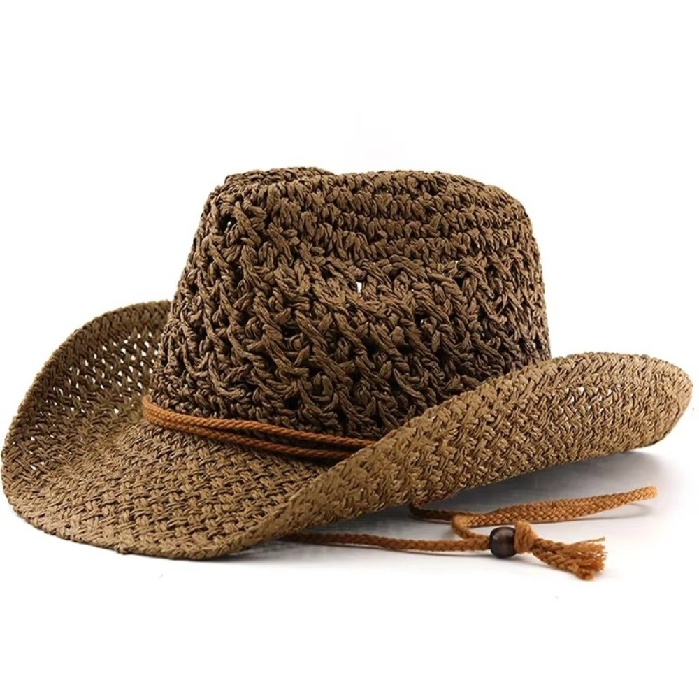 Retro Wide Brim Sunscreen Stra - огляд і ціна Cowboy Hat Straw