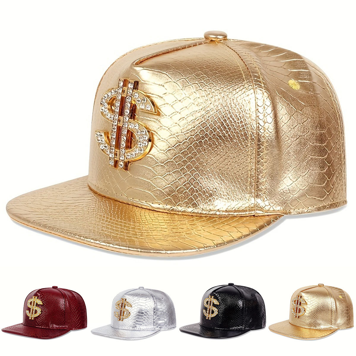 Leather Metallic Dollar Sign B - огляд і ціна Baseball Cap Structured