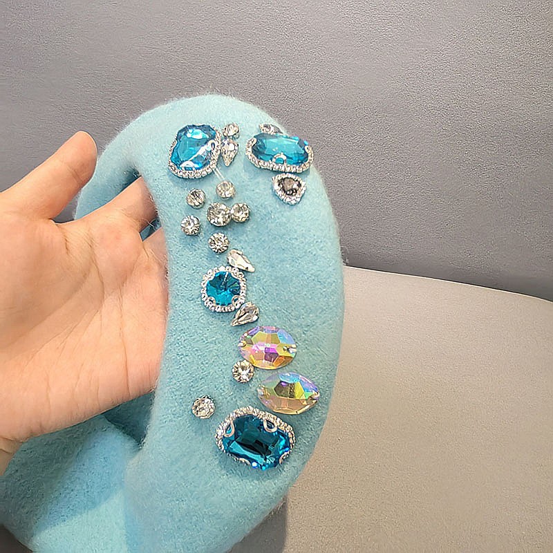 French Beret Thick Rhinestone  - огляд і ціна Beret French Wool
