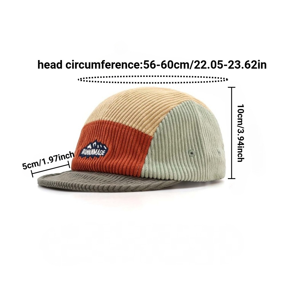 5 Panel Short Brim Cap, Vintag - огляд і ціна Corduroy Cap 5 Panel