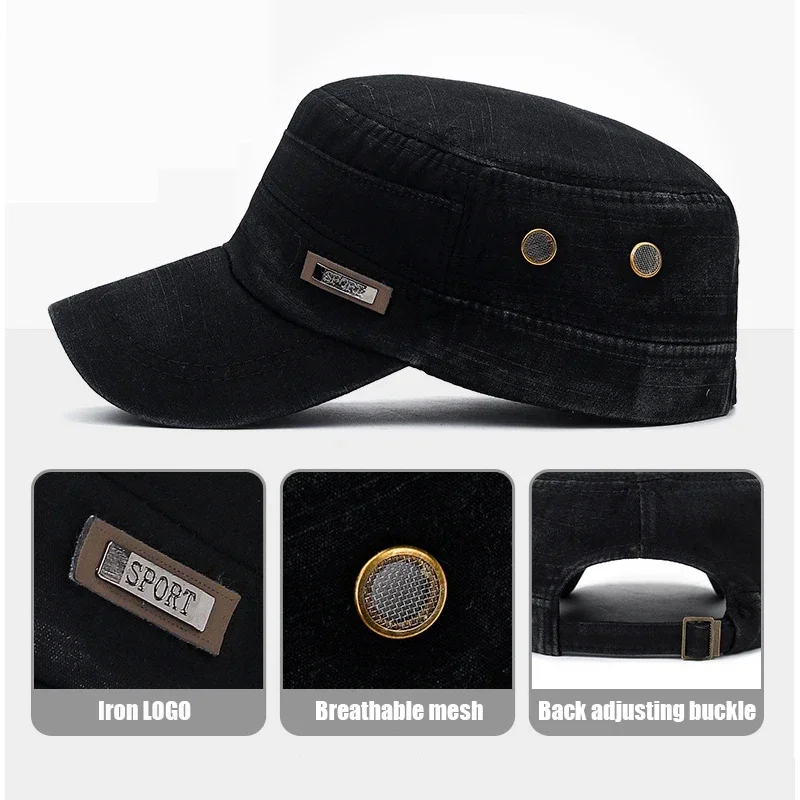 Military Cadet Flat Cap Fashio - огляд і ціна Snapback Hat Flat