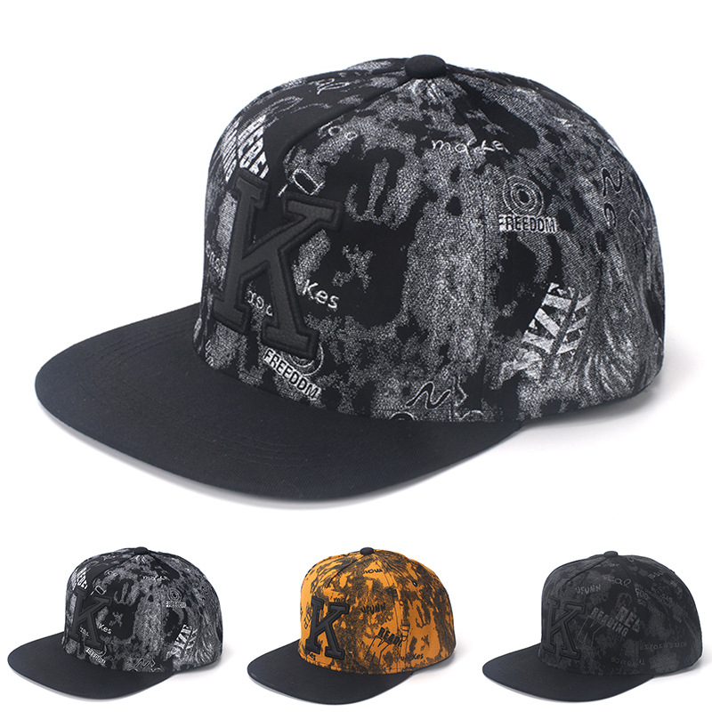 K Letter Hip Hop Baseball Caps - огляд і ціна Snapback Hat Flat