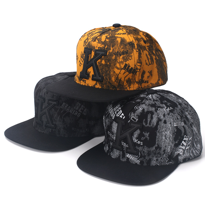 K Letter Hip Hop Baseball Caps - огляд і ціна Snapback Hat Flat